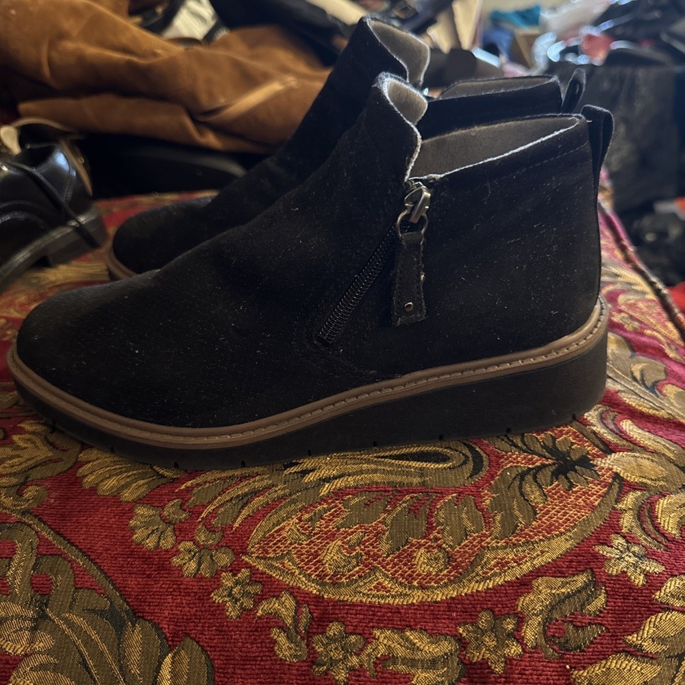 Dr. Scholl's Lanyn wedge sneaker booties black size 9